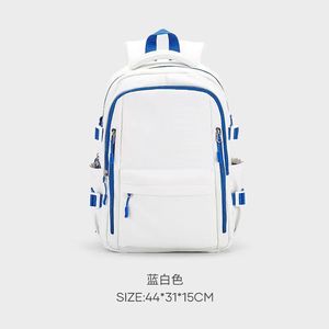 White Blue <b>Backpack</b> <b>Large</b> Capacity Multifunctional Travel Bag For Women Casual Everyday Use Spring 2024 - Product Image 2