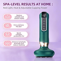 Masseur électrique intelligent 12 niveaux Gua Sha à ventouses, avec contrôle de la chaleur par lumière rouge et aspiration sous vide, pour usage domestique et professionnel, pour le remodelage corporel