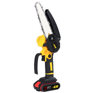 Km Mini 6-Inch Rechargeable Chainsaw 21V Brushed Motor Battery Powered Outdoor Logging <b>Saw</b> - Product Image 3