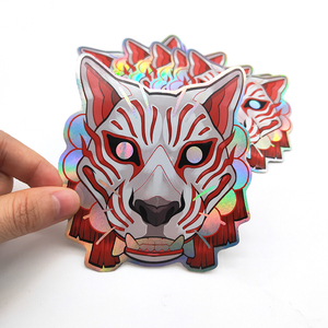 Autocollants holographiques d'anime arc-en-ciel découpés, autocollants <span class=keywords><strong>muraux</strong></span> décoratifs personnalisés d'anime - Product Image 1