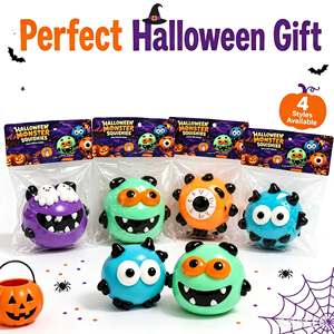 Jouet anti-stress Squishy Monstre d'Halloween le plus vendu, jouet sensoriel œil effrayant à presser, boîte surprise d'Halloween, cadeau pour enfants - Product Image 1