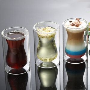 Popular Reusable Double Wall Glass Coffee <strong>Cup</strong> New Design Heat-resistant <strong>Turkish</strong> Glass <strong>Cup</strong> - Product Image 3