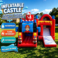 Château gonflable commercial avec toboggan, combo pour enfants, location pour fêtes, château gonflable de jardin avec souffleur