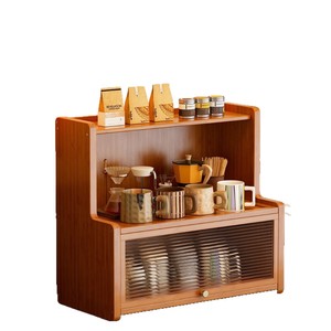 <b>Kitchen</b> sideboard countertop <b>storage</b> <b>rack</b>, multi-tiered tea set holder, teacup holder, household <b>storage</b> cabinet - Product Image 5