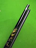 Queue de billard américaine de haute qualité, 58 pouces, joint 1/2, style chinois, dragon doré, manche en carbone, pointe de 13 mm