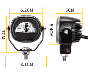 फोर्कलिफ्ट वेयरहाउस डिपो ट्रक के लिए मिनी आकार आर्क रेड जोन सुरक्षा चेतावनी फोर्कलिफ्ट हल्का नीला रेड जोन हेडलाइट यू आकार की लाइट - Product Image 3