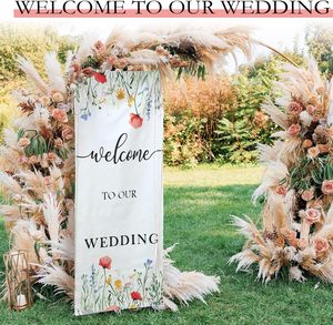 <span class=keywords><strong>Bienvenue</strong></span> à notre <span class=keywords><strong>mariage</strong></span> - Bannière de <span class=keywords><strong>bienvenue</strong></span> florale pour <span class=keywords><strong>mariage</strong></span> - Bannière de cérémonie - Product Image 6