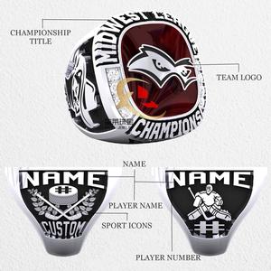 Nouvelles bagues de championnat de <span class=keywords><strong>basket</strong></span>-ball et de football en alliage personnalisées pour hommes et jeunes - Product Image 1