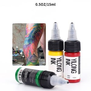 Juego de Pigmentos de Tinta para Tatuajes Profesional de 15 ml, Color Negro, para Arte Corporal Permanente, Suministros para Tatuajes - Product Image 2