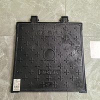 Couvercle de regard carré en fonte ductile B125 pour égouts sanitaires avec traitement de surface plaqué EN124, couleur personnalisée