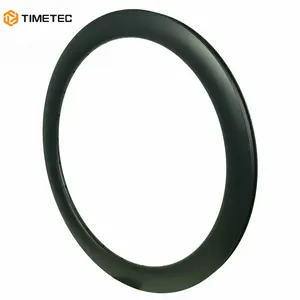 Timetec 650c Freio a disco para bicicleta, aro tubular de fibra de carbono para bicicleta, 23 mm de largura e 50 mm de perfil