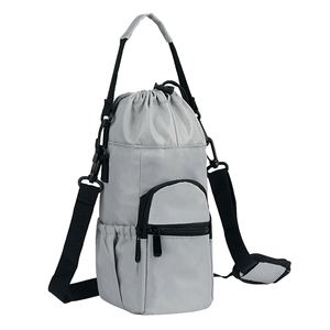 Pochette de transport isotherme tendance personnalisée avec logo, grande capacité, pour bouteille d'eau, avec poche pour téléphone, sac bandoulière, vente en gros - Product Image 3