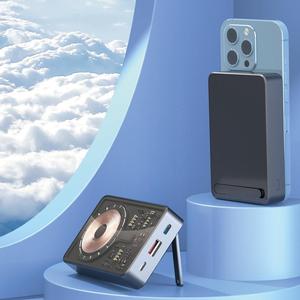 10000mAh Transparent Magnetic Wireless Power Bank with Stand, 15W Fast Charging 22.5W Portable <b>Charger</b> with Tempered Glass - Product Image 6