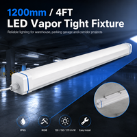 Luminaire étanche à la vapeur pour l'Amérique du Nord avec boîtier en PC IP65 IK08 pour les parkings, les entrepôts et les zones humides