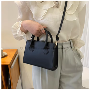 Spring New Small <b>Square</b> Women's Handbag With Single Zip Closure PU Material Fashion Solid Color & Letter Pattern Tanjing - Product Image 2