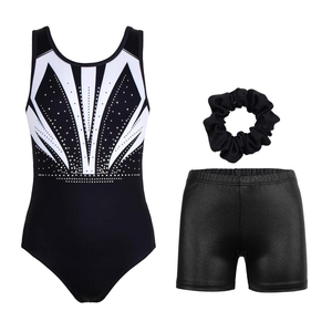 <span class=keywords><strong>Justaucorps</strong></span> de gymnastique <span class=keywords><strong>brillant</strong></span>, <span class=keywords><strong>justaucorps</strong></span> de ballet pour enfants, noir, personnalisé, sublimé - Product Image 2