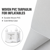 Tissu PVC tissé blanc imprimé 500D 18x18, résistant à l'humidité, en large rouleau, pour Air Dancer publicitaire