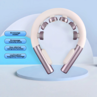 Mini Tragbarer Reise-Nackenmassagegerät mit Wärme und Vibration, 16 Geschwindigkeitsstufen, Akupunktur-Knetfunktion für die Halswirbelsäule