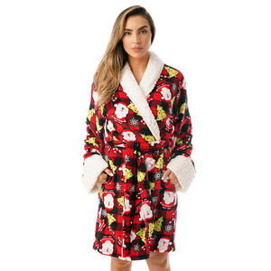 Enguin-bata de baño de felpa con estampado <span class=keywords><strong>polar</strong></span>, camisón de Sherpa con capucha - Product Image 3