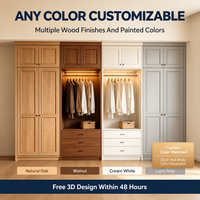Armoire sur mesure moderne et écologique, encastrée au sol et au plafond, avec portes à panneaux surélevés en MDF recouvert de PVC, niche encastrée, tringle à vêtements et éclairage LED
