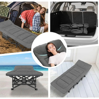 Lit de camping pour adultes avec coussin et oreiller, lit pliant portable pour dormir, lit tente léger avec sac de transport pour enfants