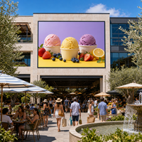 Pantalla LED para Exteriores P5, Resistente a la Intemperie, para Centros Comerciales, Patios, Publicidad de Alimentos, Bebidas y Comercios Minoristas