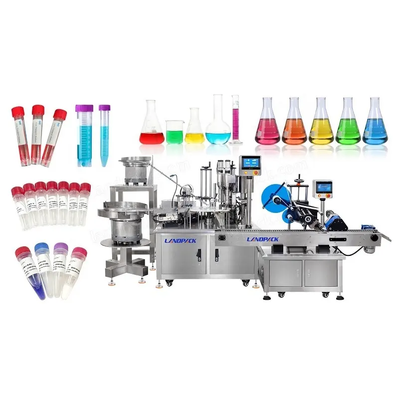 Small Monoblock Rotary 5ml 10ml Liquid Bottle Vial Packing Filling And Capping Machine
