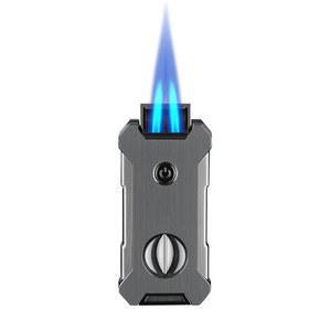 ไฟแช็คซิการ์แบบพกพา 5 in 1 รุ่น Luxury Jet Torch พร้อมหัวตัดแบบ V  ไฟแช็คอเนกประสงค์สำหรับผู้ชาย  รับทำโลโก้ตามสั่ง  ขายส่งจำนวนมาก - Product Image 1