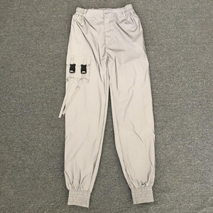 Tùy chỉnh của người đàn ông của phụ nữ đi xe đạp ngoài trời thể thao dài màu xám đầy đủ màu sắc phản quang hiệu ứng màu trắng hip-hop quần quần cho an toàn - Product Image 4