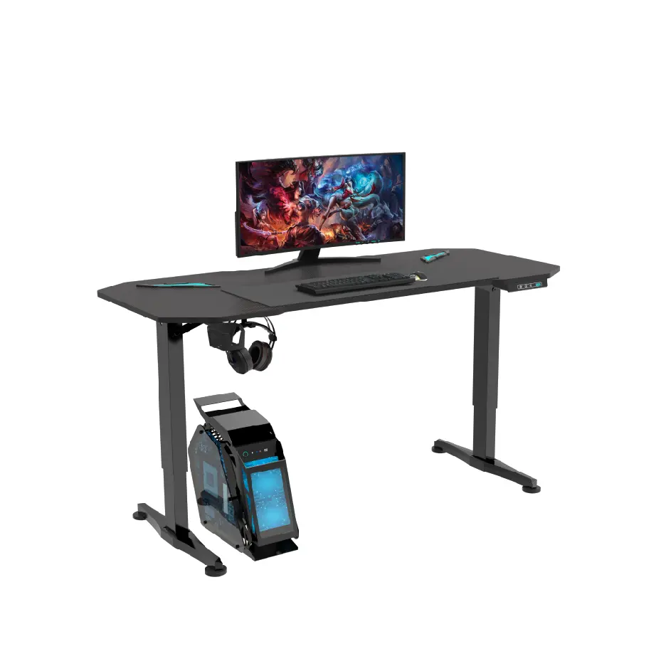 Alta Qualidade Barato Elétrico Ajustável Standing Desk Riser Office Furniture Moderno Ajustável ajustável gaming desk