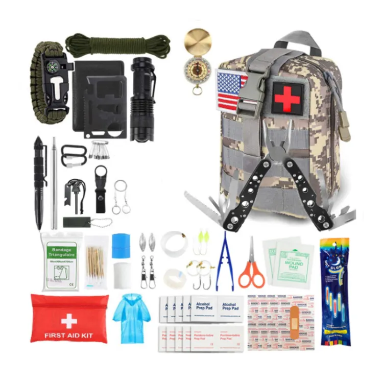 Hot Sale 72 Hour Emergency Survival Kit Wilderness Sos Tactical Outdoor Camping Travel Gear