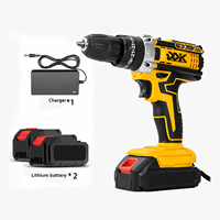 Kit sans fil multifonctionnel à moteur sans balais, mandrin sans clé, vitesse variable, batterie 20V 2.0AH, 24 accessoires, 13mm, DIY, OEM