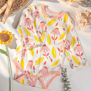 Body de Bebé para Primavera/Verano, Estilo Europeo Americano, Manga Larga, Ropa de Bebé, <span class=keywords><strong>Pijama</strong></span> para Recién Nacido, Ropa de Clase, Algodón - Product Image 4