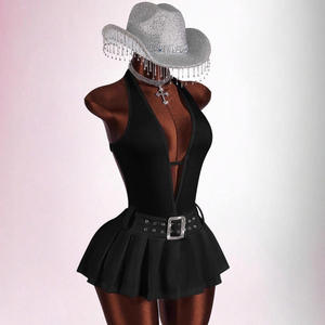 <span class=keywords><strong>Robe</strong></span> moulante sexy à col halter <span class=keywords><strong>et</strong></span> dos nu, couleur unie, coupe ajustée, avec ceinture, décolleté plongeant, plissée, courte, mini, pour femme, K25L1743 - Product Image 3