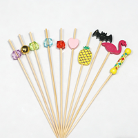 Prix d'usine – Fourchettes biodégradables en bambou à long manche de 12 cm, sûres pour les aliments, saines, pour fruits, idéales pour les fêtes et les restaurants