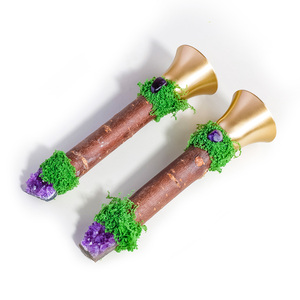 Cetro de Madera con Cristal de <span class=keywords><strong>Amatista</strong></span> Natural, Campana Mágica, Adornos <span class=keywords><strong>Espirituales</strong></span>, Decoración para Sanación Energética, Regalos - Product Image 6