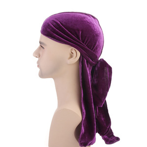 Haute Qualité En Plein Air Unisexe Hip-Hop Plusieurs Couleurs <span class=keywords><strong>Blanc</strong></span> Noir Velours <span class=keywords><strong>Durag</strong></span> Bouchon - Product Image 2
