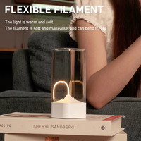 Lampe de bureau LED magnétique multifonctionnelle rechargeable avec lumière d'ambiance créative et abat-jour blanc pour décoration de chambre, idée cadeau pour bar
