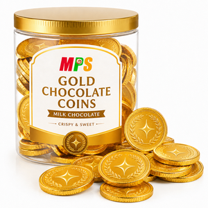 MPS fabbrica di cioccolato preferenziale all'ingrosso Halal etichetta personalizzata Palmin monete d'oro cioccolato lingotto caramelle - Product Image 3