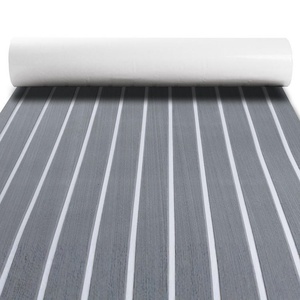 Revêtement de pont de bateau en mousse EVA auto-adhésif 6 mm antidérapant, imitation teck, brun foncé sur noir, 240 cm x 90 cm - Product Image 2