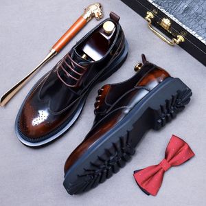 Men's Classic Oxford Dress <b>Shoes</b> with <b>Increased</b> <b>Height</b> Men's Fashionable Wedding <b>Shoes</b> with Pointed Toes Sizes 37 - 46 - Product Image 1