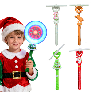 Decoración Navideña para Fiestas <span class=keywords><strong>de</strong></span> Año Nuevo, Varita <span class=keywords><strong>de</strong></span> Molino <span class=keywords><strong>de</strong></span> <span class=keywords><strong>Viento</strong></span> Giratoria <span class=keywords><strong>de</strong></span> 360 Grados con Patrón <span class=keywords><strong>de</strong></span> Muñeco <span class=keywords><strong>de</strong></span> Nieve y Papá Noel, Luces LED Intermitentes - Product Image 5
