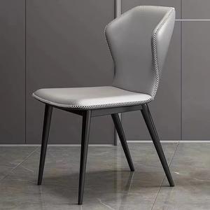 Chaises de salle à manger en <span class=keywords><strong>tissu</strong></span> nordique avec dossier en cuir Simple maison petite maison Table chaise combinaison meubles de Restaurant en gros - Product Image 3