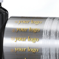 Bouteilles personnalisées avec logo, étiquettes autocollantes en feuille d'or pour cosmétiques de luxe, étiquettes imperméables pour vin, impression d'emballages adhésifs
