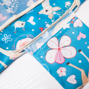 Sac fourre-tout d'épicerie en polyester 210T à motif animal floral portable de 44cm Sac à provisions pliant réutilisable pour la protection de l'environnement - Product Image 6
