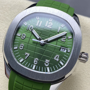 Reloj de Diseño de Lujo para Hombre, Esfera Verde, Correa de Goma, Movimiento Mecánico de Acero Inoxidable, Resistente al Agua, Cuadrado, de Cuarzo, Hecho en China - Product Image 6