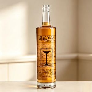 Botella de vidrio vacía de 750 ml con material blanco de alta calidad, adecuada para whisky, <span class=keywords><strong>vodka</strong></span> y bayas de junipa. Se puede personalizar con un logotipo - Product Image 6