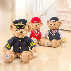 Captain hostess teddy bear toy British police bear dress bear peluche - Product Image 1