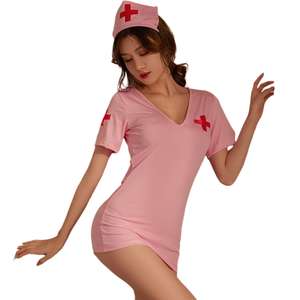 ชุดชั้นในเซ็กซี่ลายสก็อตแบบพยาบาล ชุดยั่วยวน ชุดเดรส-รุ่น Qqny - Product Image 1