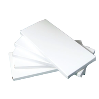 Petites chaussettes rectangulaires blanches en stock, boîte pliante en carton blanc ultra-mince, emballage imprimé en couleur personnalisable